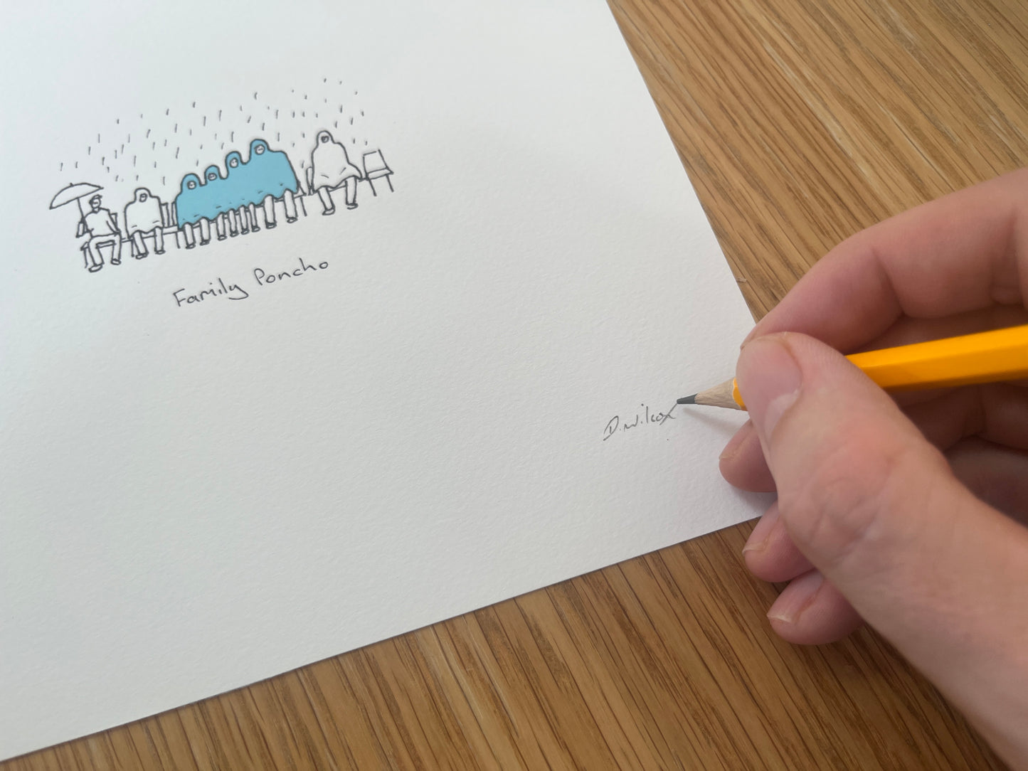 Family Poncho, 8"x 8" print