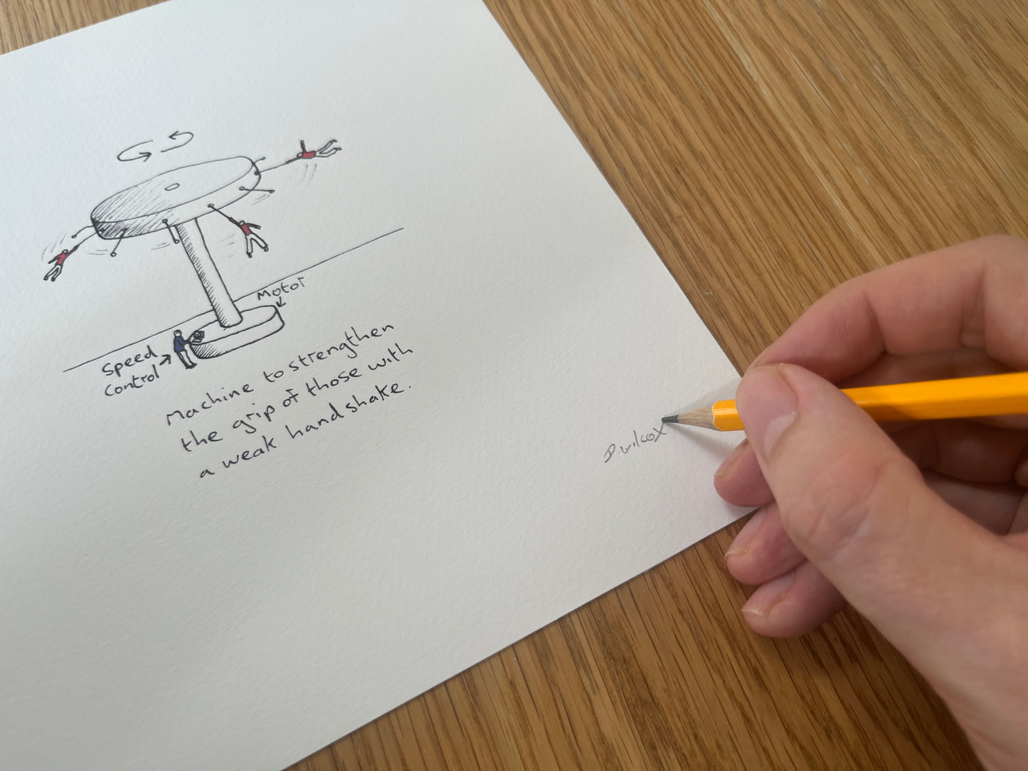 Handshake strengthener, 8"x 8" print