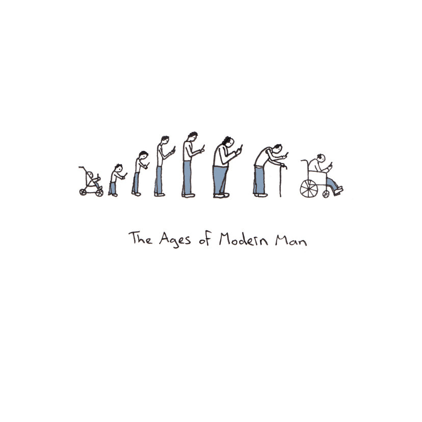 The Ages of Modern Man, 8"x 8" print
