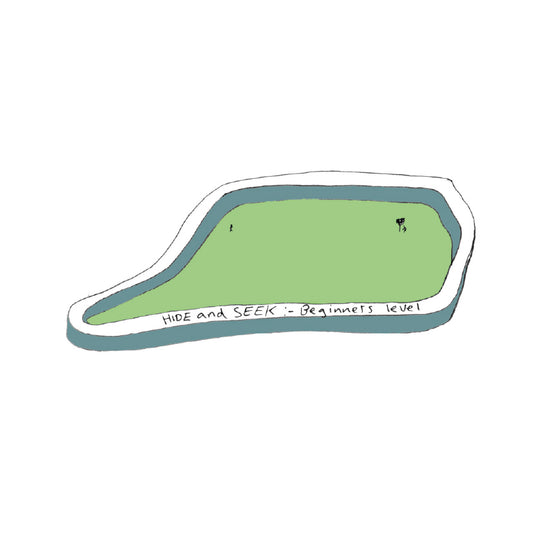 Hide and Seek Beginners Level, 8"x 8" print