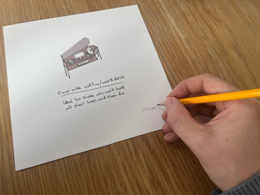 Coffin workdesk, 8"x 8" print