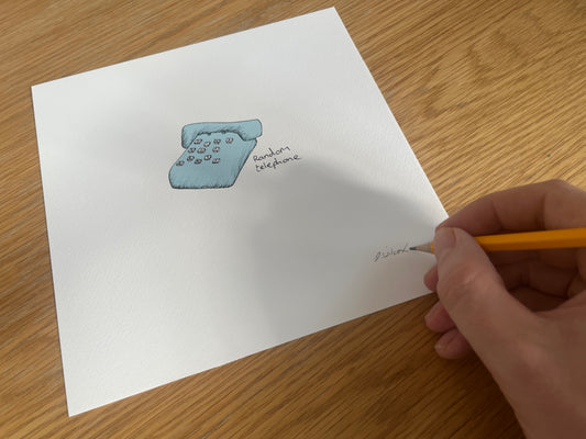 Random Telephone, 8"x 8" print