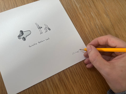 Portable Bottom Seat, 8"x 8" print