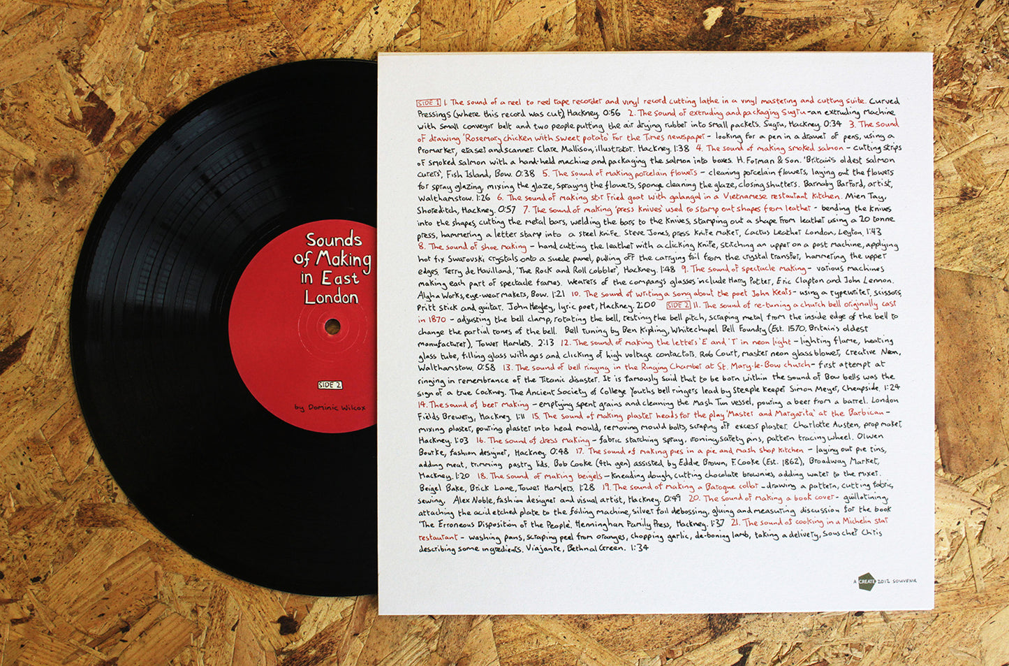 Sounds of Making in East London (2012) — 10" Vinyl (Edition of 300)